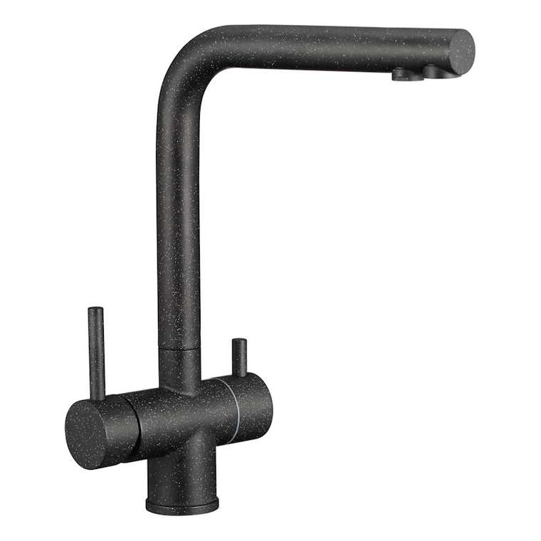 Смеситель для кухни с подключением фильтра воды Fmark FS1362H-1, черный