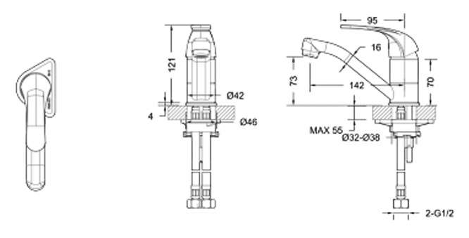 Смеситель Fit для раковины