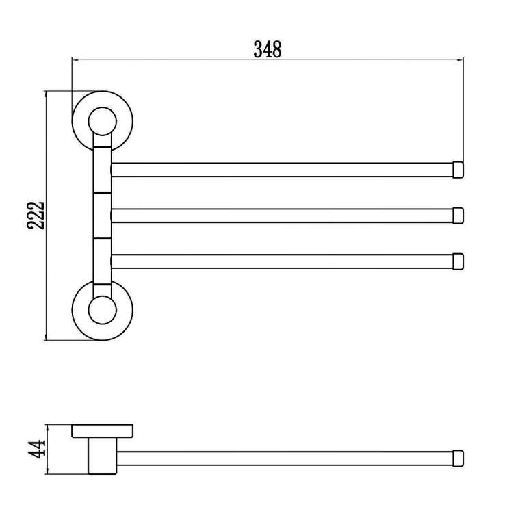 Полотенцедержатель Savol S-005603H, черный