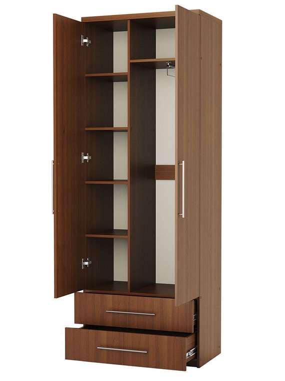 Шкаф комбинированный с ящиками Мелодия МКЯ-22 110 цвета орех