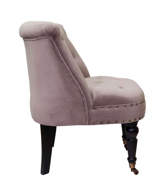 Низкое кресло Aviana taupe velvet светло-коричневого цвета