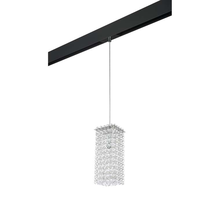 Светильник д/1-фазн трека CRISTALLO 1х40W G9 ХРОМ/ЧЕРНЫЙ (795424+595007)