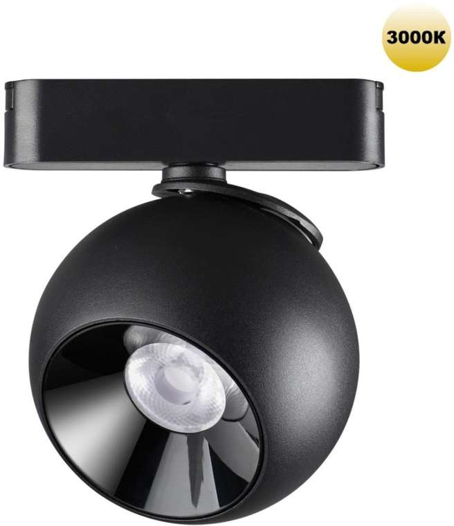 Трековый светильник Novotech Smal 359266 SHINO черный для низковольтного шинопровода IP20 LED 12W 48V 960Лм 3000К