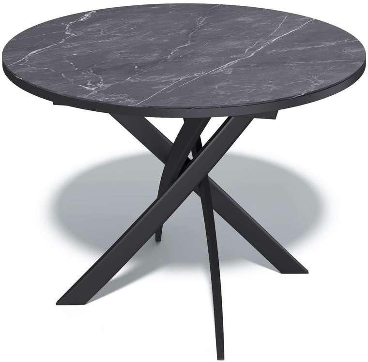 Раздвижной обеденный стол R900 черного цвета