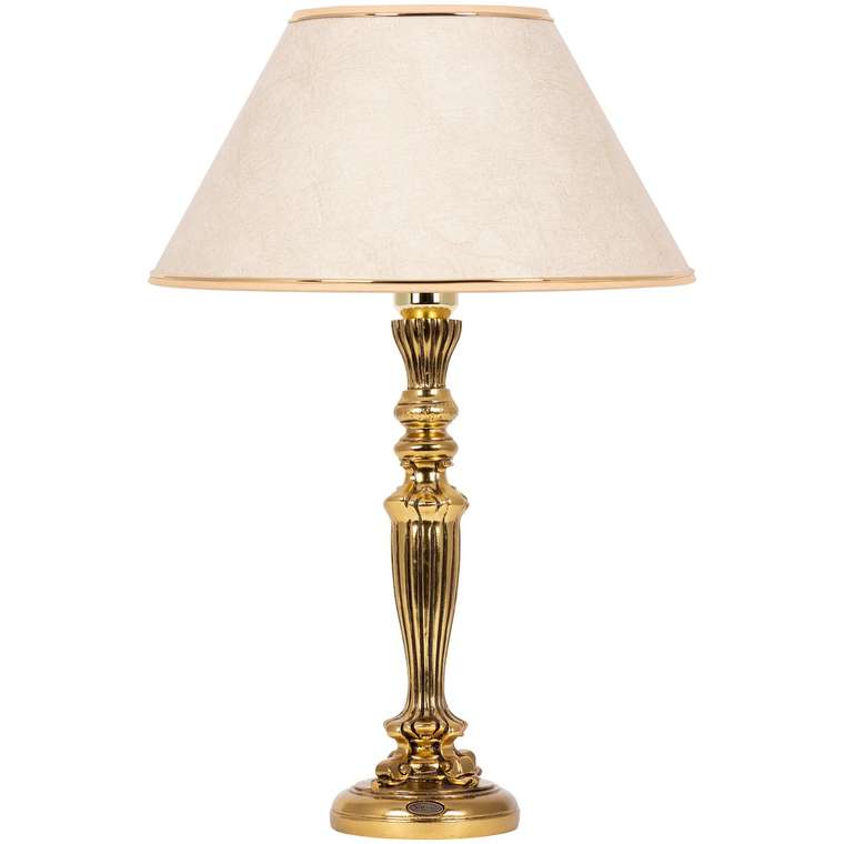 Настольная лампа Богемия с абажуром молочного цвета