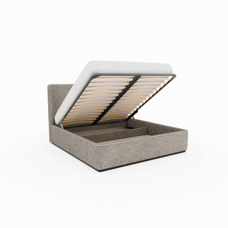 Кровать Perfecto 200х200 темно-бежевого цвета с подъемным механизмом