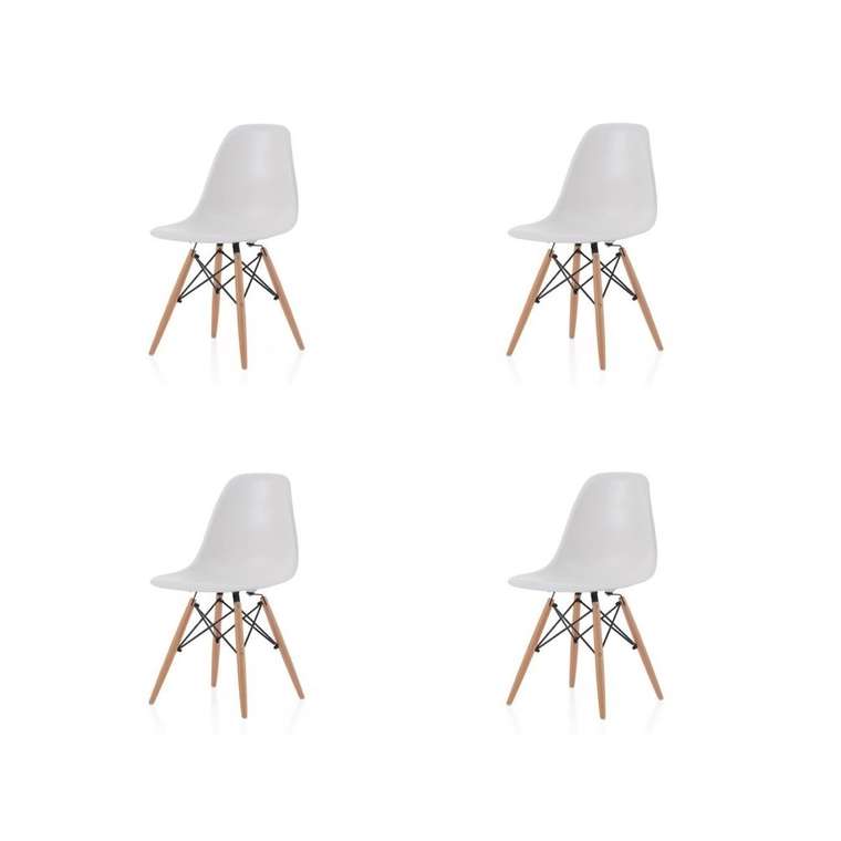 Набор из четырех стульев на деревянных ножках