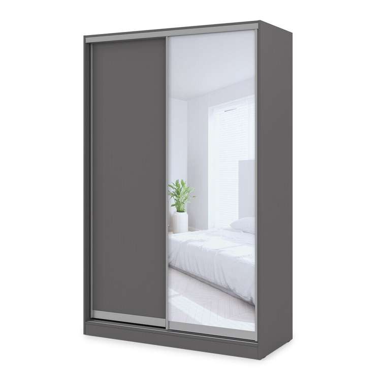 Шкаф-купе Comfort 14.3 темно-серого цвета