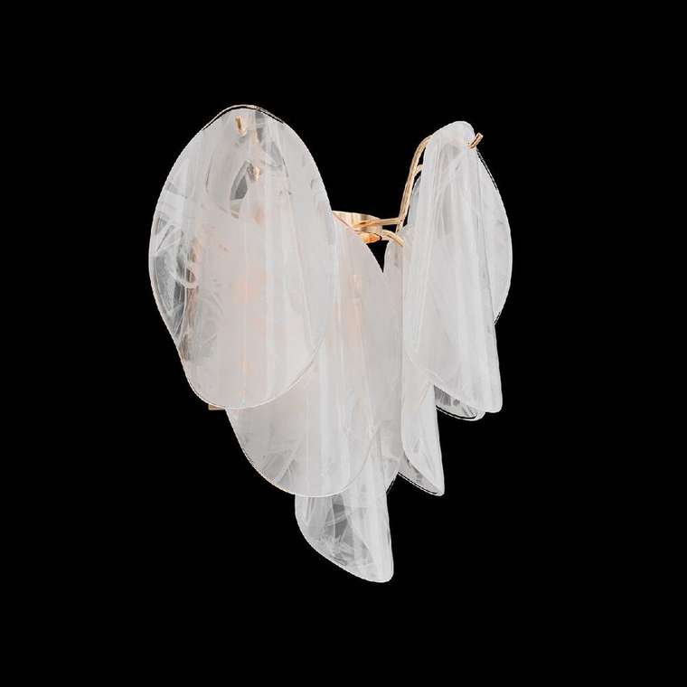 Настенный светильник EMILIA AP2 GOLD (стекло, цвет белый)