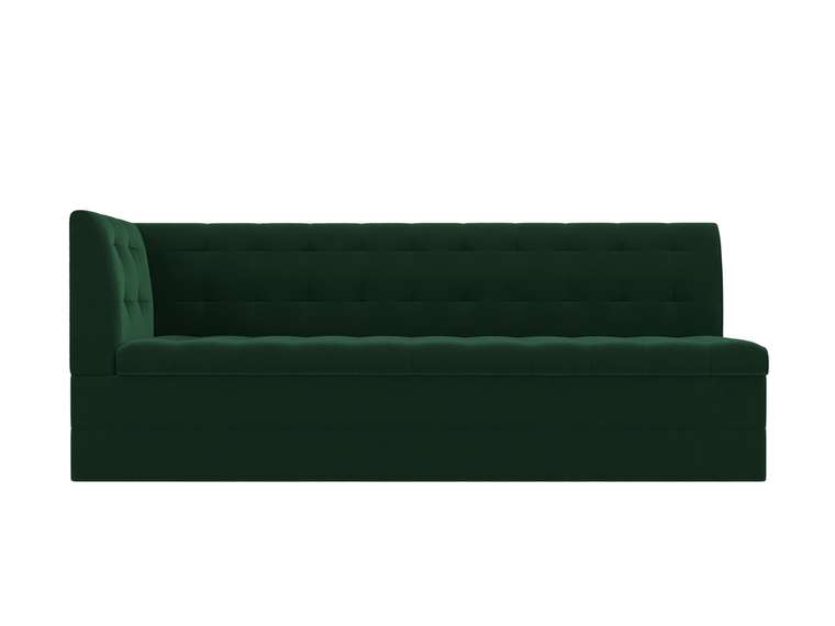 Угловой диван-кровать Бриз зеленого цвета с углом слева