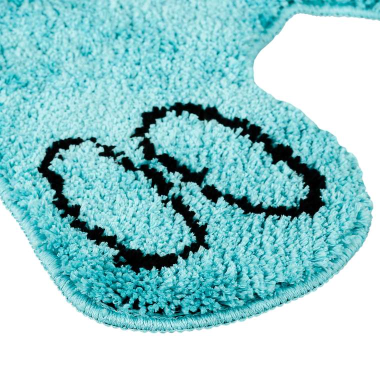 Мягкий коврик Irony для ванной 70х80 голубого цвета