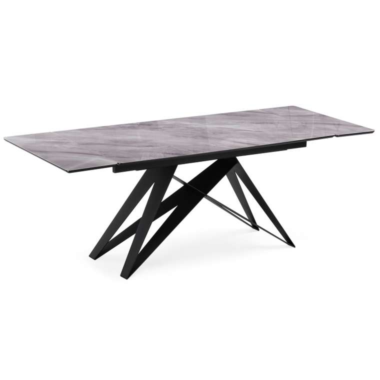 Раздвижной обеденный стол Блэкберн 80х140 серого цвета