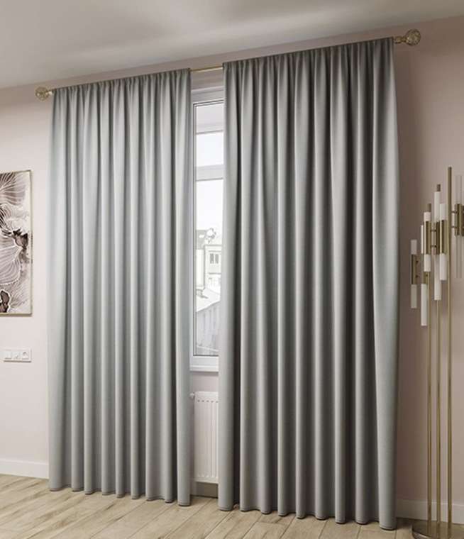 портьера Софт 180х260 стальной