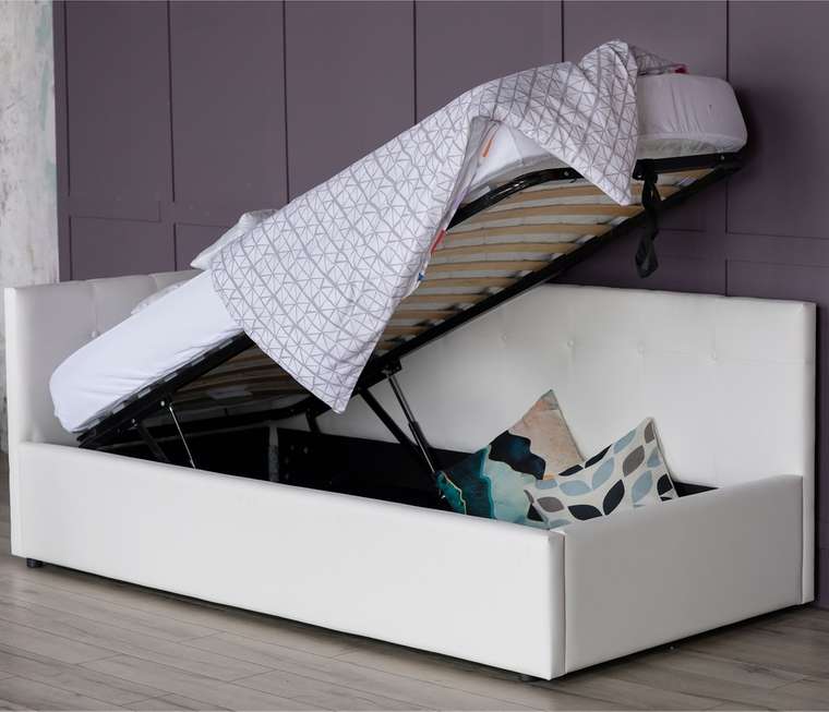 Кровать Bonna 90х200 с подъемным механизмом белого цвета