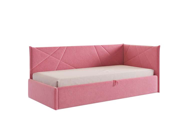 Кровать Квест 90х200 розового цвета с подъемным механизмом