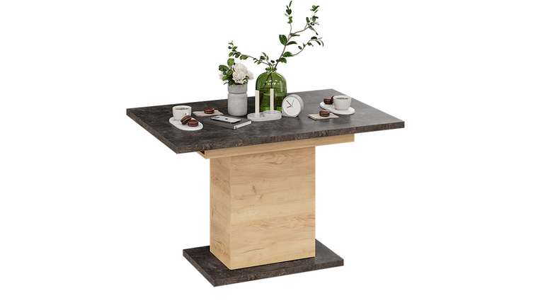 Обеденный стол раздвижной Детройт коричневого цвета