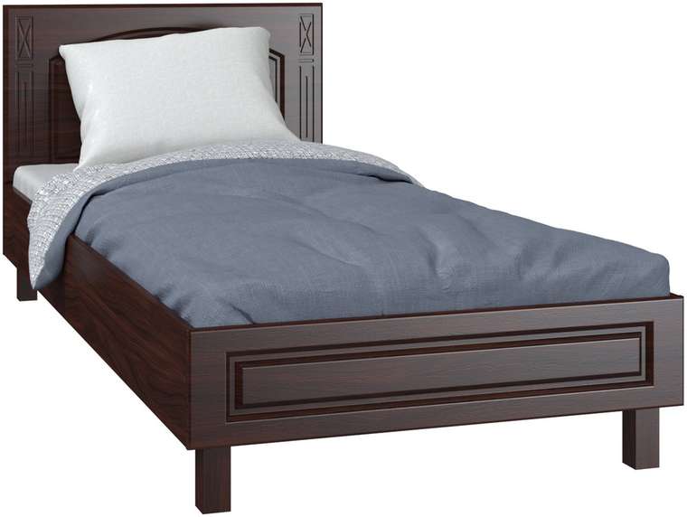Кровать с основанием Элизабет 90х200 темно-коричневого цвета