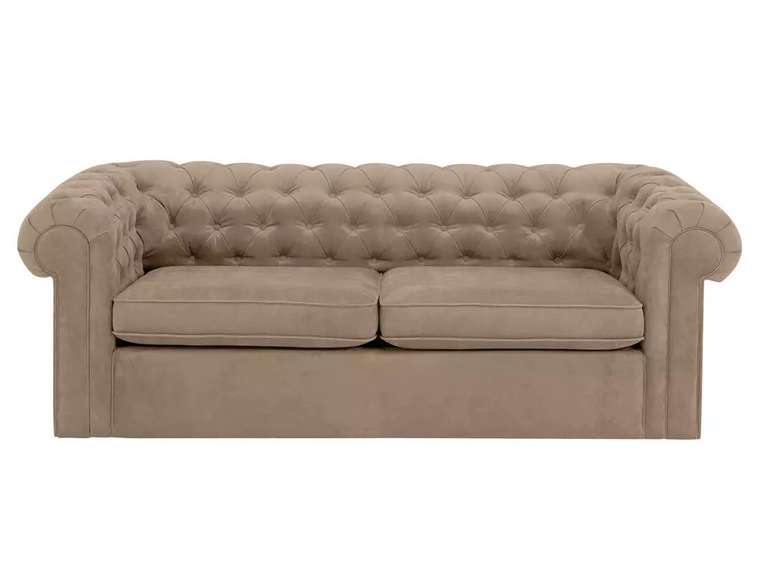 Диван-кровать Chesterfield коричневого цвета