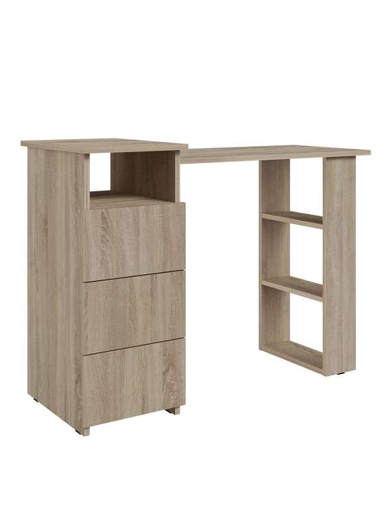 Стол письменный Ультра с тумбой цвета дуб сонома