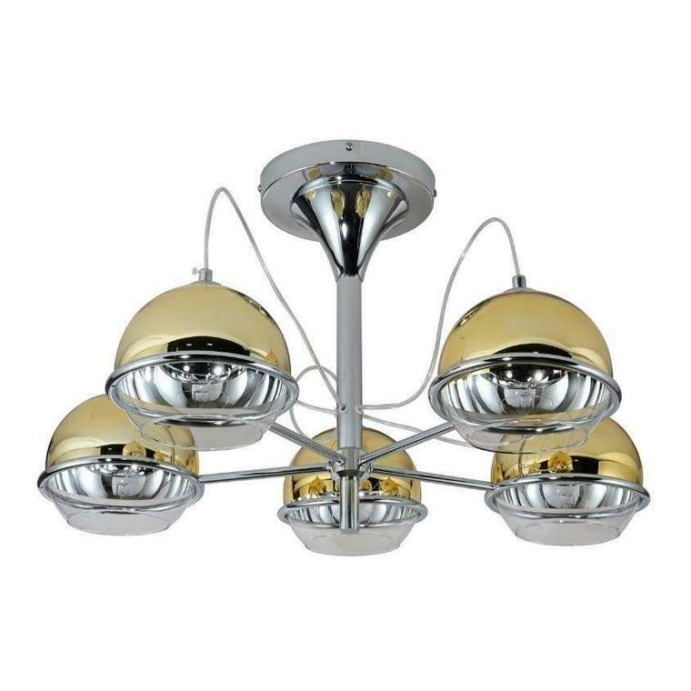 Люстра на штанге Veroni LDC 1029-5 GD (стекло, цвет золото)