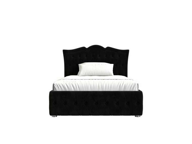 Кровать Герда 140х200 черного цвета с подъемным механизмом 