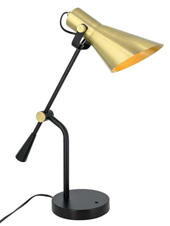 Настольная лампа Modern черно-латунного цвета
