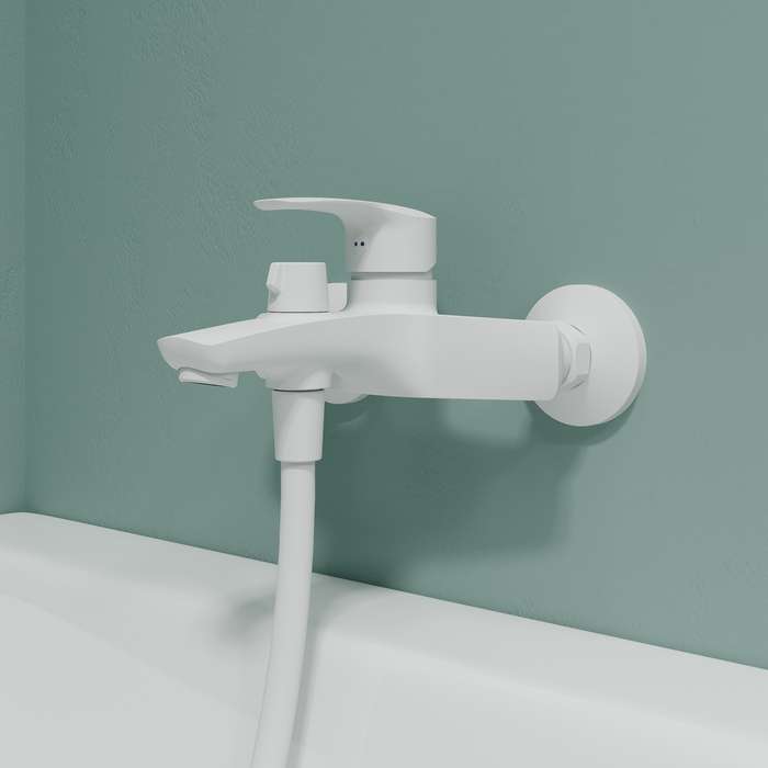 Смеситель для ванны IDDIS Ray белого цвета