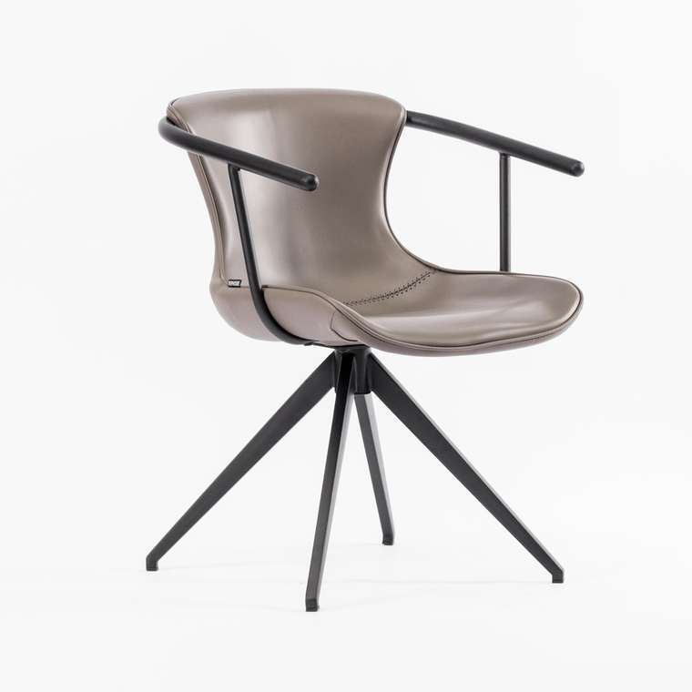 Стул Витербо вращающийся серого цвета