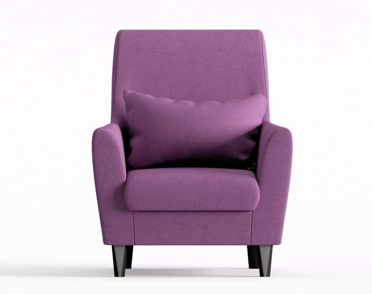 Кресло из велюра Кастилия сиреневого цвета