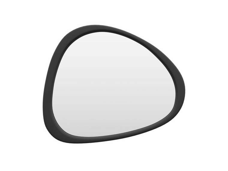 Настенное зеркало Asym 68х84 черного цвета