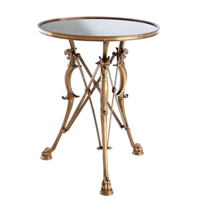 Приставной столик Belfort из металла и стекла