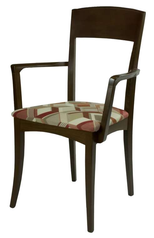 Стул-кресло деревянный Дали темно-коричневого цвета