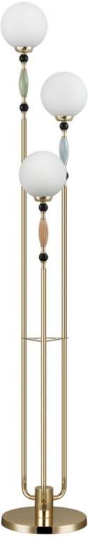 Торшер напольный с 3 лампами Odeon Light Palle 5405/3F золотой/корич./голубой/зеленый/белый матов./металл/керамика/стекло E14 3*40W