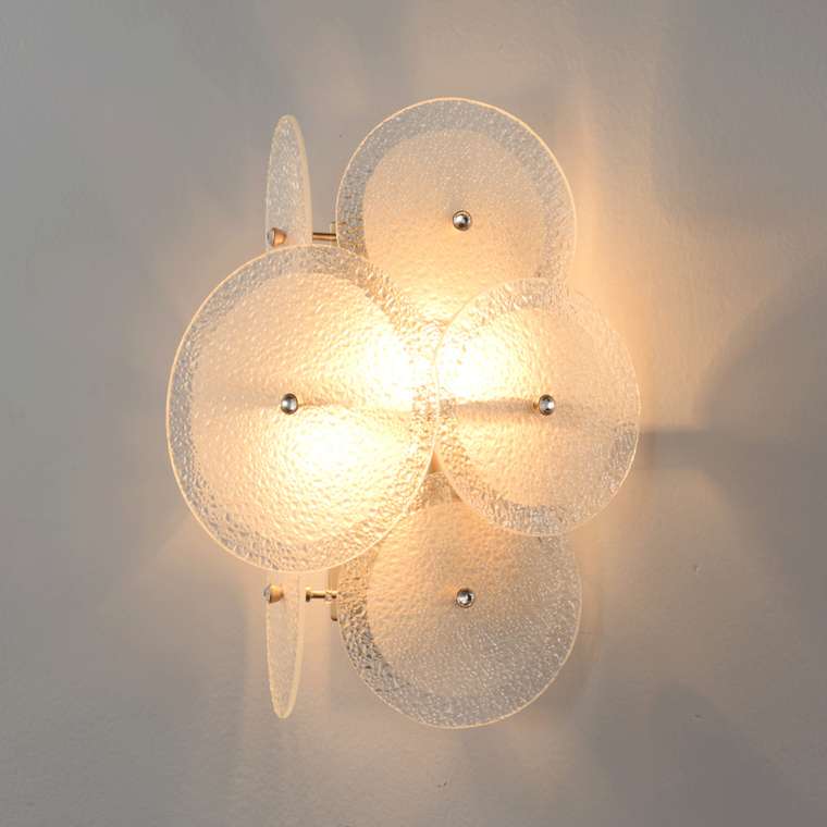 Настенный светильник DANDELION AP2 GOLD (стекло, цвет белый)