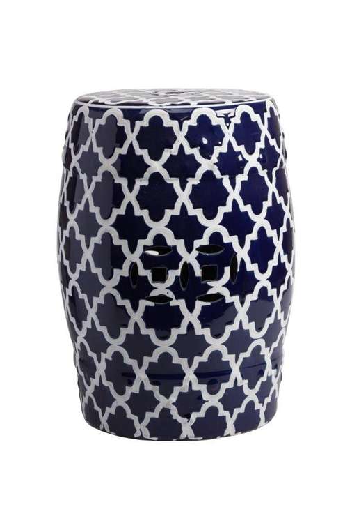  Керамический столик-табурет Istanbul Stool Dark Blue