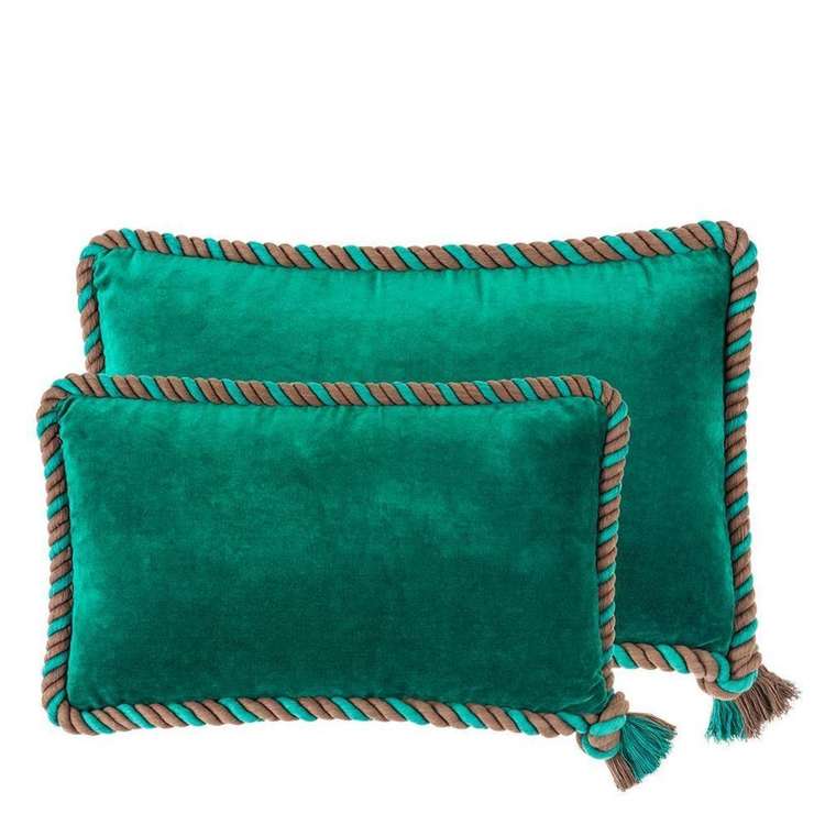 Комплект из двух подушек Christallo зеленого цвета