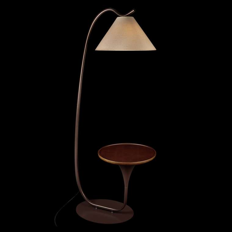Торшер Charlotte 10568F Brown (ткань, цвет бежевый)