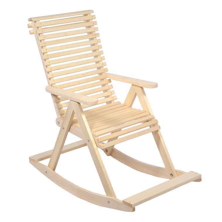 Кресло-качалка для бани бежевого цвета
