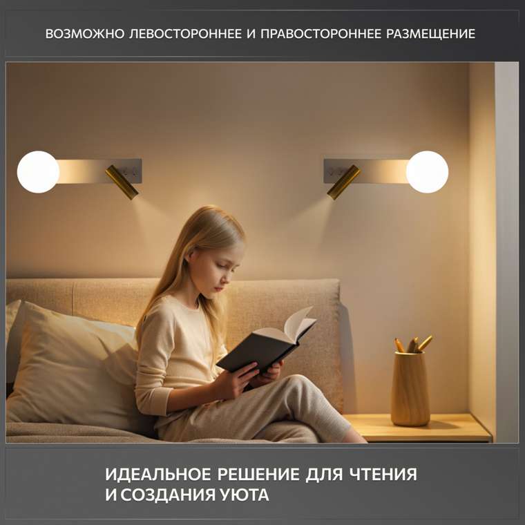 Citilux Декарт CL704450 LED Светильник с выключателем Белый+Бронза