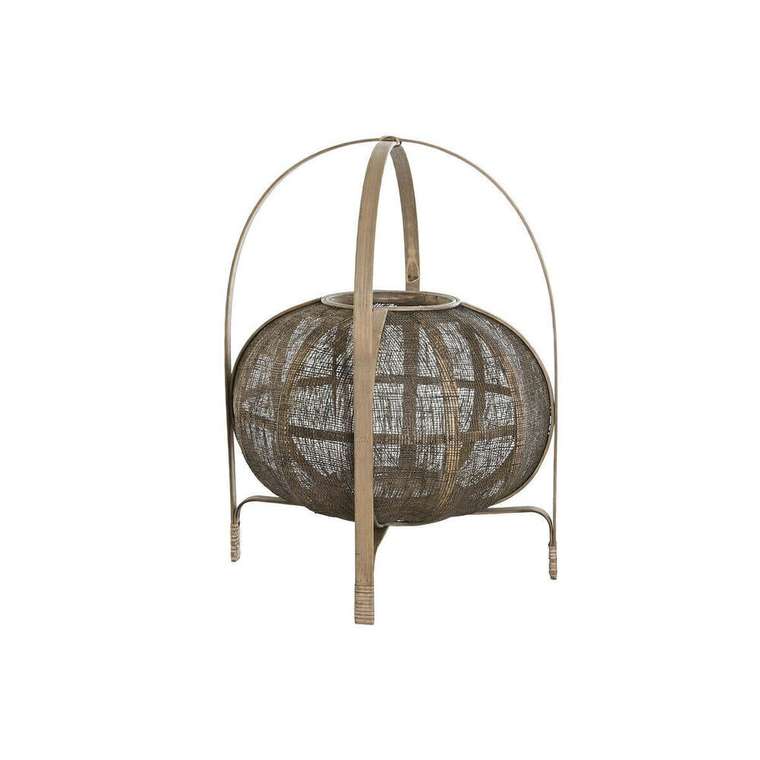 Подсвечник Коричневый Натуральный Бамбук 35 x 35 x 47