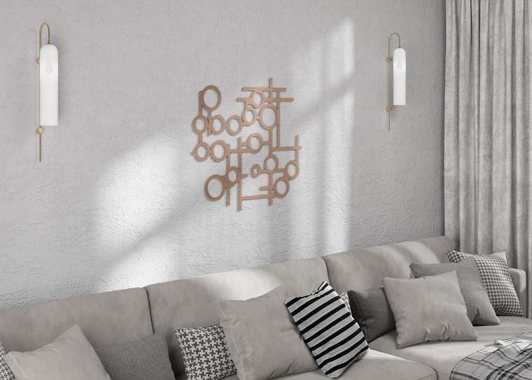 Панно Геометрия П7 бежевого цвета