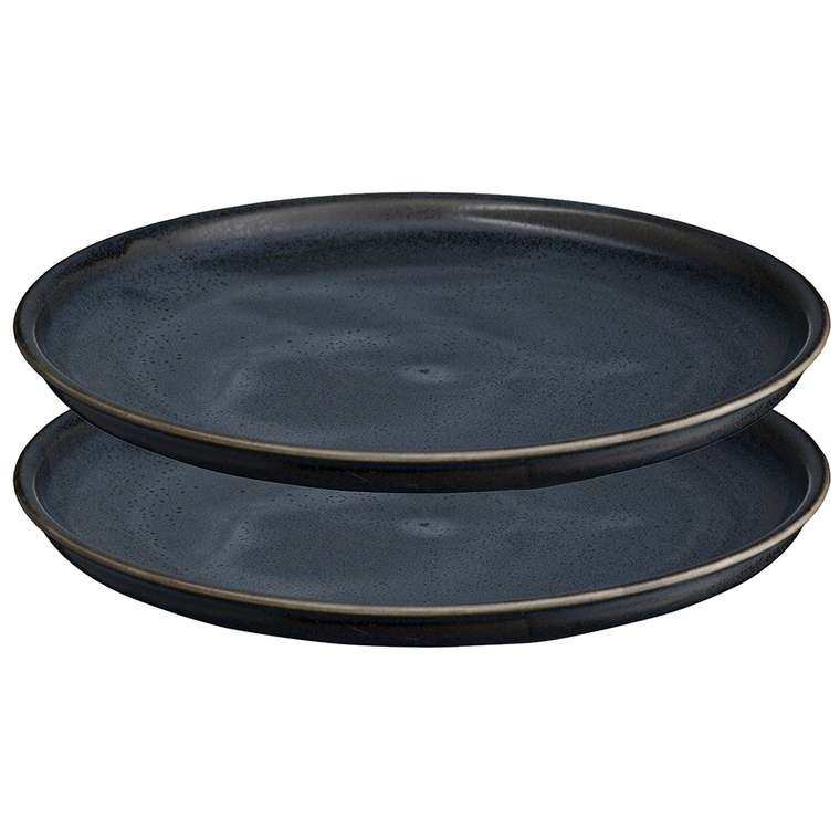 Набор из двух тарелок Cosmic kitchen черно-синего цвета