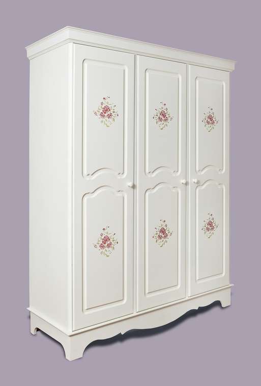 Шкаф трехстворчатый Belle Fleur Coloré с ручной росписью