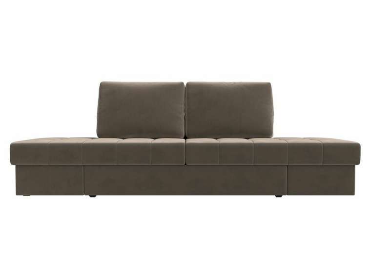 Прямой диван трансформер Сплит светло-коричневого цвета