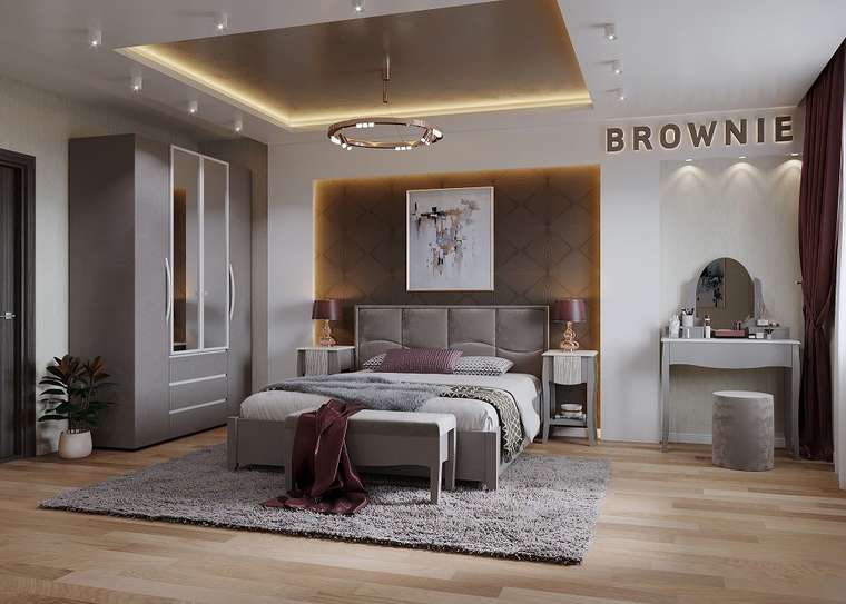Спальня Brownie бежевого цвета