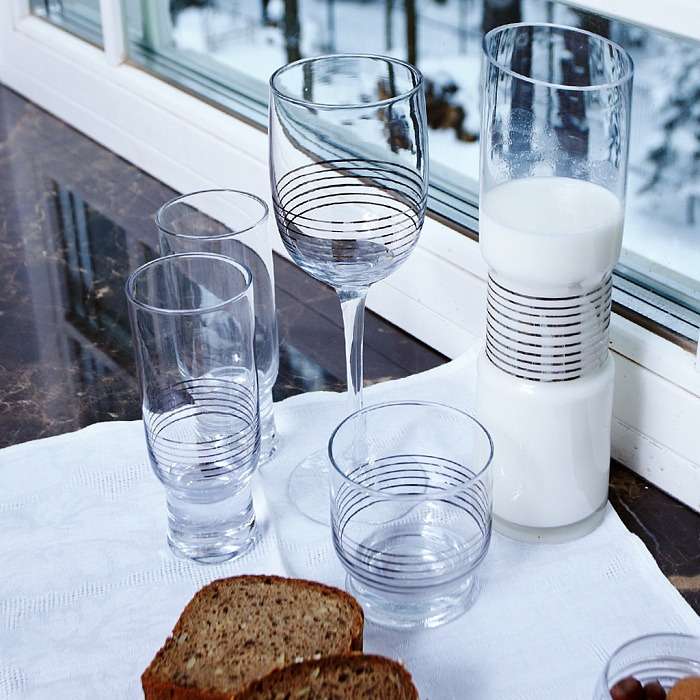 Бокал для воды Viva с золотыми полосками