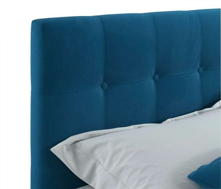 Кровать Selesta 90х200 с матрасом светло-синего цвета