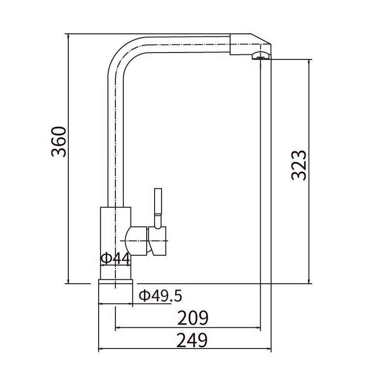 Смеситель для кухни FASHUN A54909, сатин