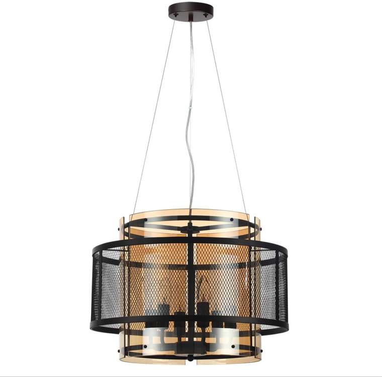 Подвесная люстра Lumion Zarina 8007/6 черный/черный, золотой металл/металл, стекло Е14 6*40W 220V