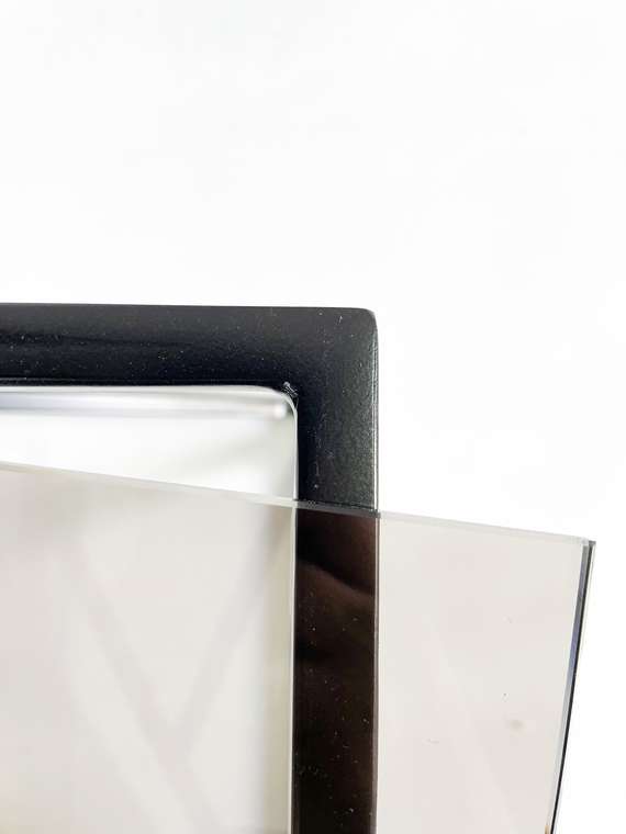 Журнальный столик "Ellis" черный с бронзовым стеклом (450х450х450)